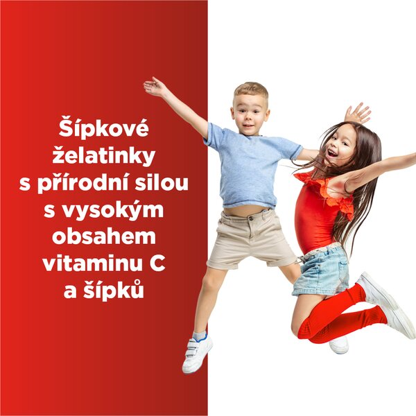 GS Céčko se šípky bez cukru želatinky 50 ks GS Céčko se šípky bez cukru želatinky 50 ks