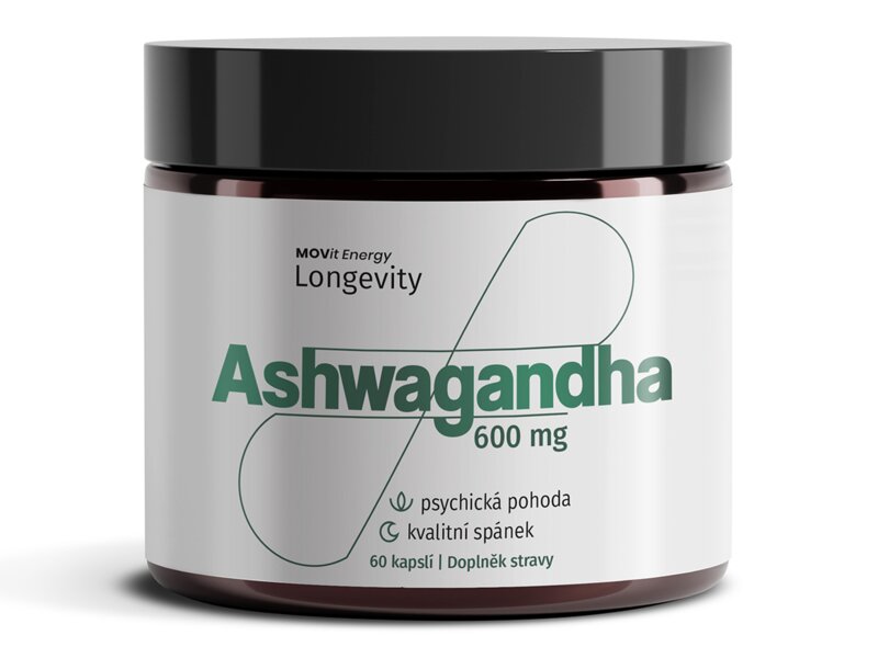 MOVit Longevity Ashwangandha 600 mg 60 kapslí MOVit Longevity Ashwangandha 600 mg 60 kapslí