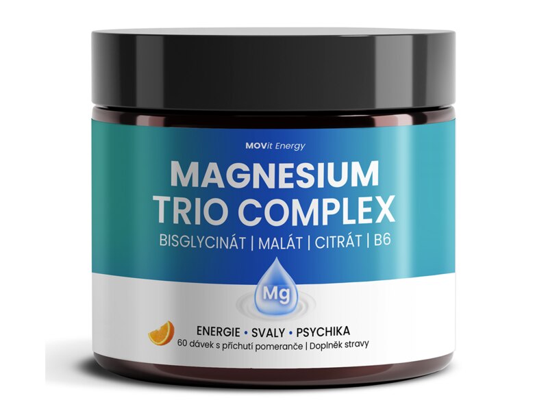 MOVit Magnesium Trio Complex Drink, pomeranč, 60 dávek MOVit Magnesium Trio Complex Drink, pomeranč, 60 dávek