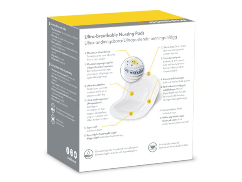 Medela Prsní vložky jednorázové ultra prodyšné 30 ks 