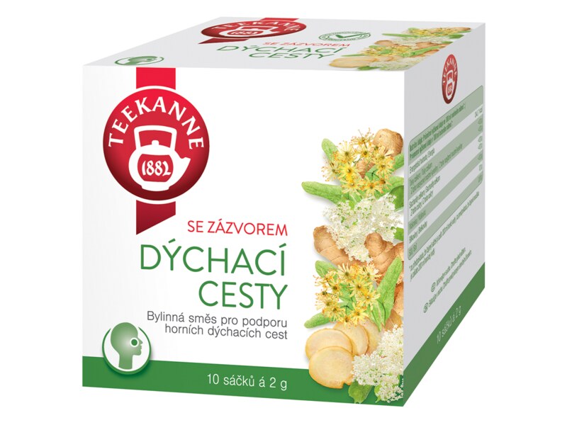 Teekanne Dýchací cesty a krk se zázvorem nálevové sáčky 10x2 g Teekanne Dýchací cesty a krk se zázvorem nálevové sáčky 10x2 g