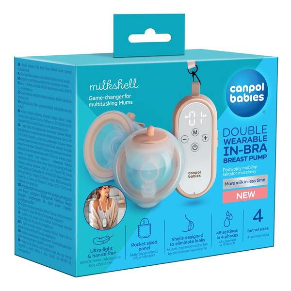 Canpol babies Dvojitá odsávačka mateřského mléka MilkShell 1 ks