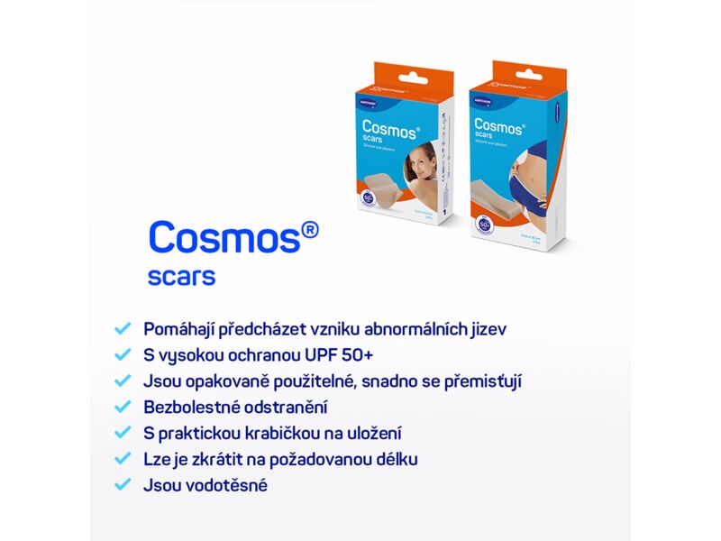 Cosmos Scars Náplast na jizvy silikonová 5x7,2 cm 5 ks