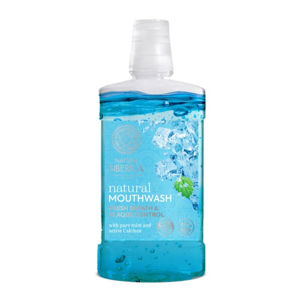 Natura Siberica Ústní voda s mátou a aktivním vápníkem 520 ml