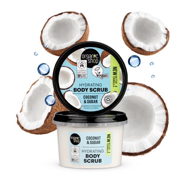 Organic Shop Hydratační tělový peeling Kokos+cukr 250 ml