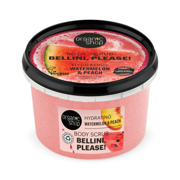 Organic Shop Hydratační tělový peeling Meloun+broskev 250 ml