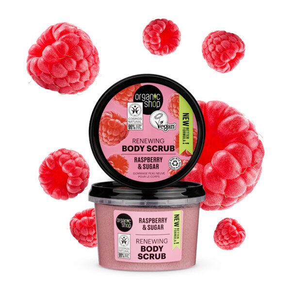 Organic Shop Obnovující tělový peeling Malina+cukr 250 ml