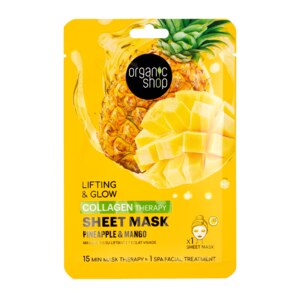 Organic Shop Plátýnková maska kolagenová Ananas+mango 1 ks Organic Shop Plátýnková maska kolagenová Ananas+mango 1 ks
