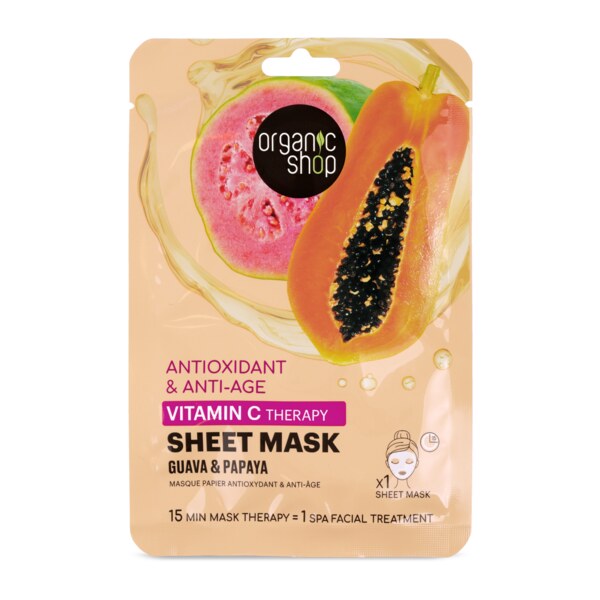 Organic Shop Plátýnková maska vitamínová Guava+papaya 1 ks Organic Shop Plátýnková maska vitamínová Guava+papaya 1 ks
