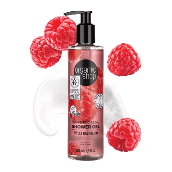 Organic Shop Povzbuzující sprchový gel Sladká malina 280 ml