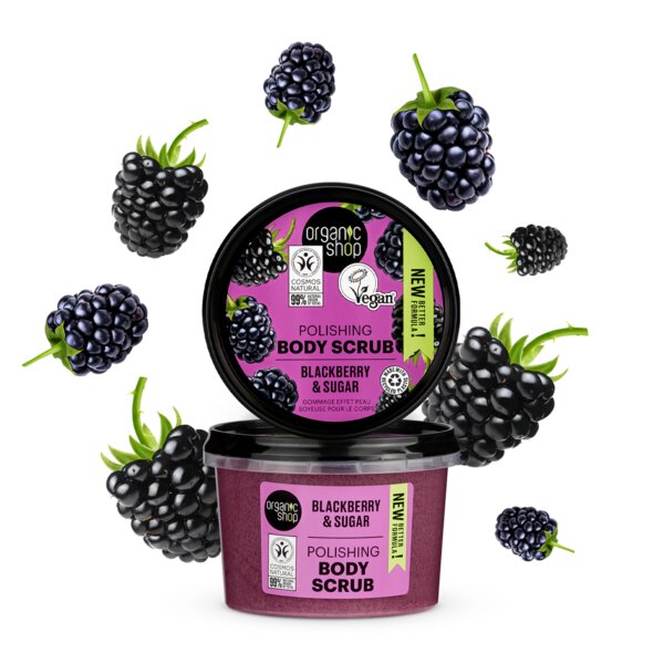 Organic Shop Vyhlazující tělový peeling Ostružina+cukr 250 ml