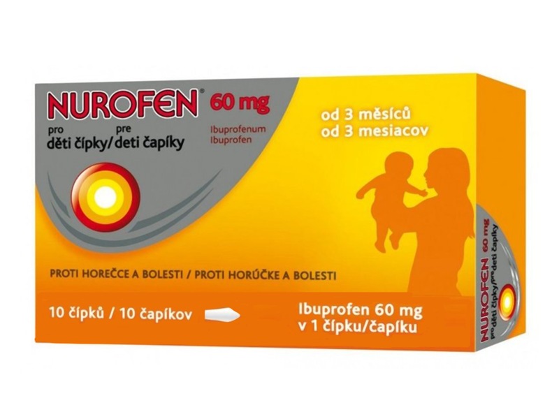 Nurofen pro děti 60 mg 10 čípků Nurofen pro děti 60 mg 10 čípků