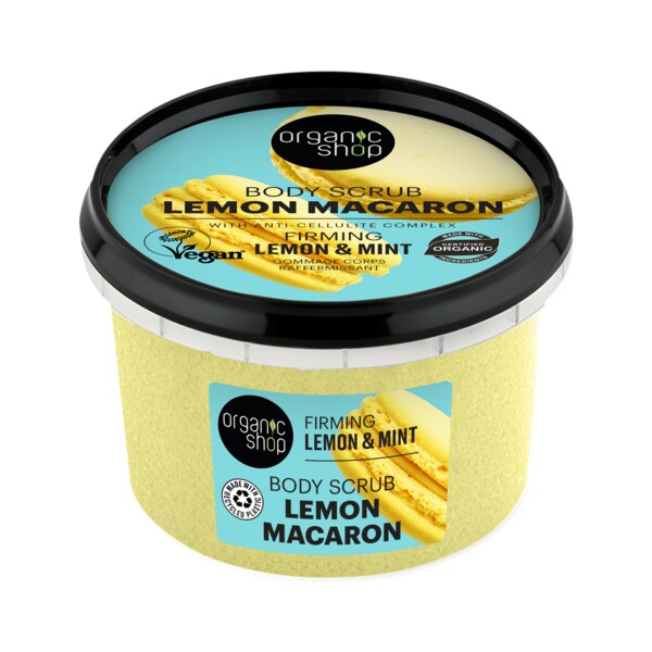 Organic Shop Zpevňující tělový peeling Citrónové makronky 250 ml