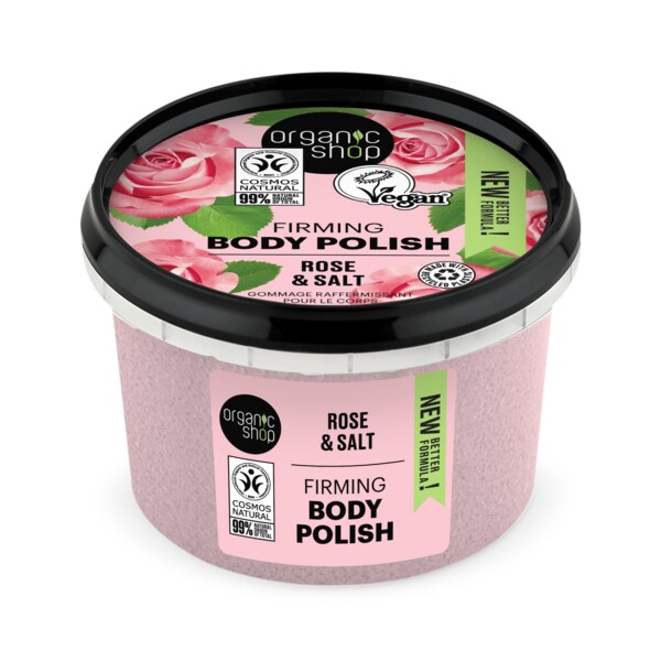 Organic Shop Zpevňující tělový peeling Růže+sůl 250 ml