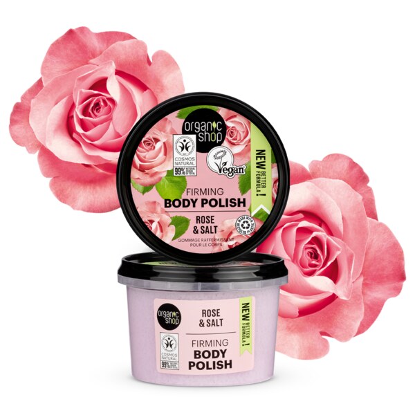 Organic Shop Zpevňující tělový peeling Růže+sůl 250 ml