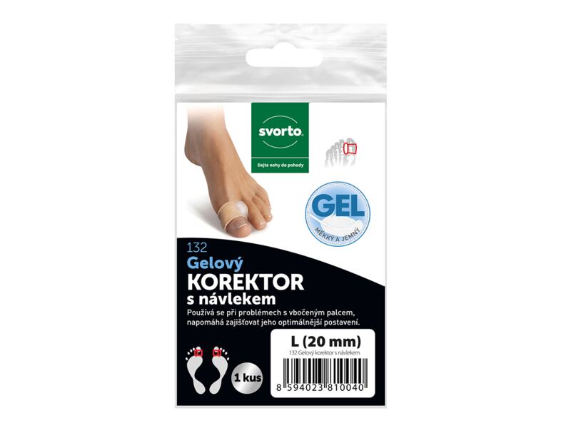 Svorto Gelový korektor na palec s návlekem vel.M (15 mm) 1 ks