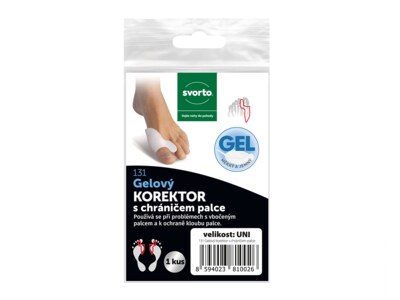 Svorto Gelový korektor s chráničem palce vel.uni 1 ks Svorto Gelový korektor s chráničem palce vel.uni 1 ks