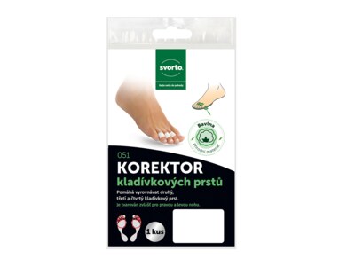 Svorto Korektor kladívkových prstů Levá vel.1 (36-40) 1 ks Svorto Korektor kladívkových prstů Levá vel.1 (36-40) 1 ks