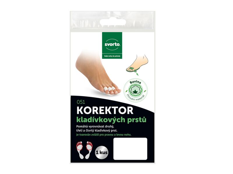 Svorto Korektor kladívkových prstů pravá vel.1 (36-40) 1 ks