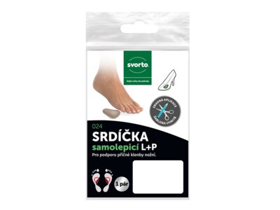 Svorto Srdíčka do bot samolepicí vel.2 1 pár