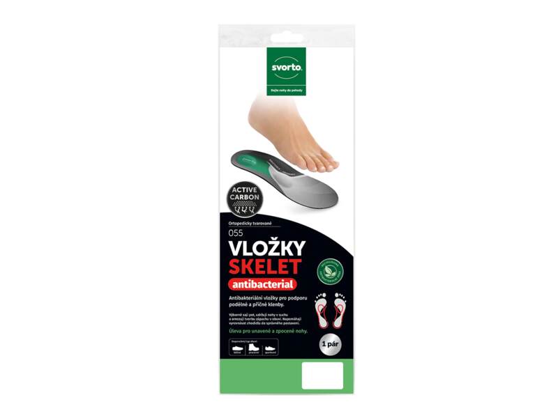 Svorto Vložky Skelet antibacterial (vel. 39) 1 pár Svorto Vložky Skelet antibacterial (vel. 39) 1 pár
