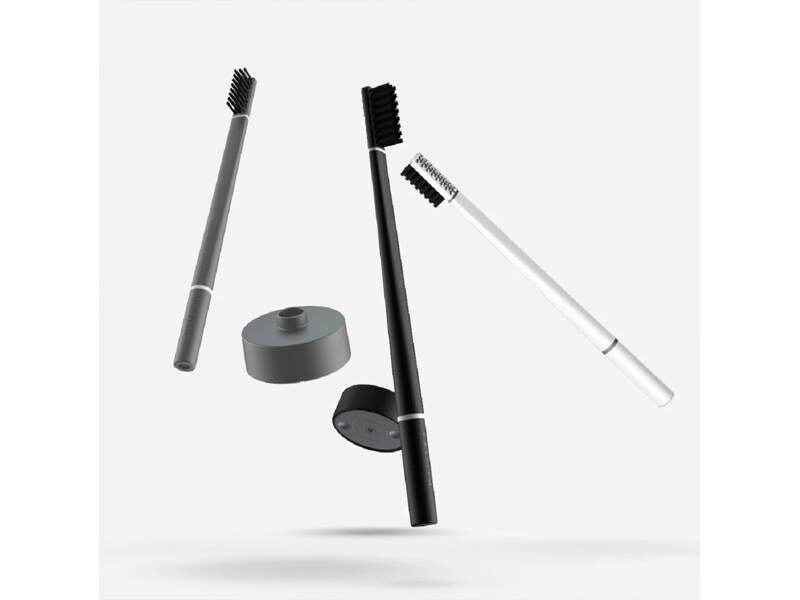 Piuma Zubní kartáček Soft Asphalt Grey s vitamínem C + kryt 1 ks