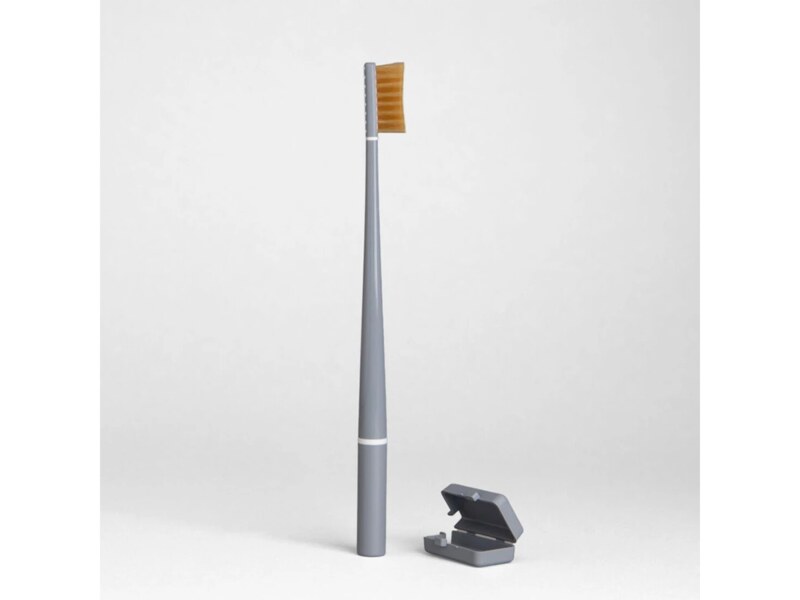 Piuma Zubní kartáček Soft Asphalt Grey s vitamínem C + kryt 1 ks