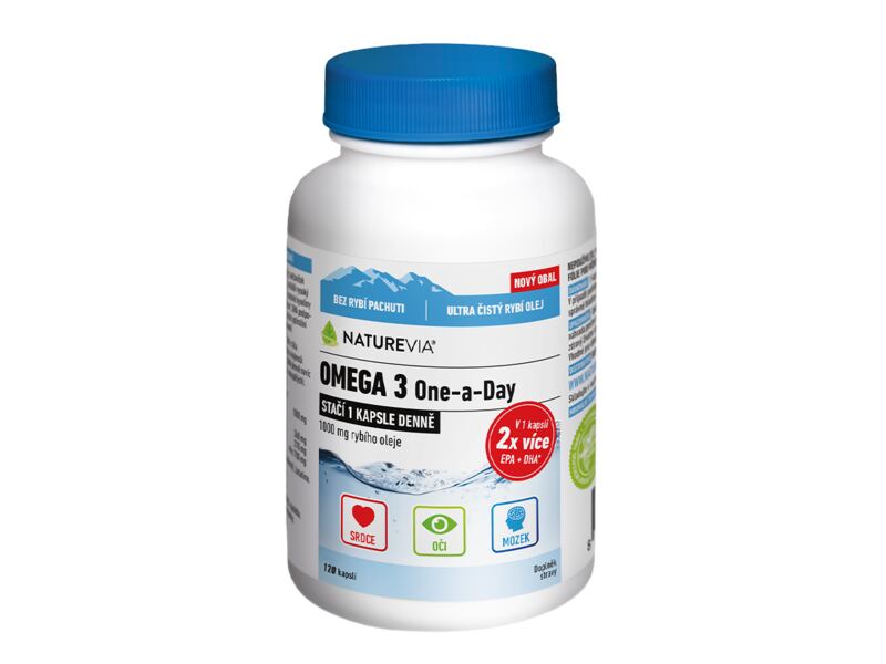 NatureVia Omega 3 One a Day 120 kapslí