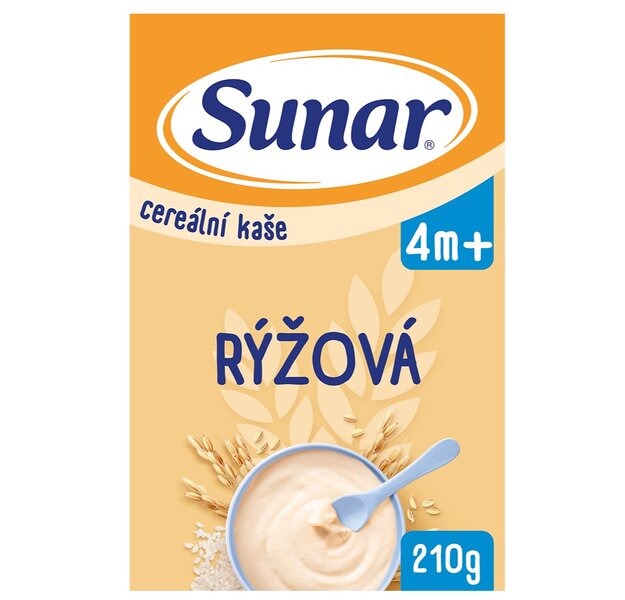 Sunar Cereální kaše rýžová od ukončeného 4.měsíce 210 g