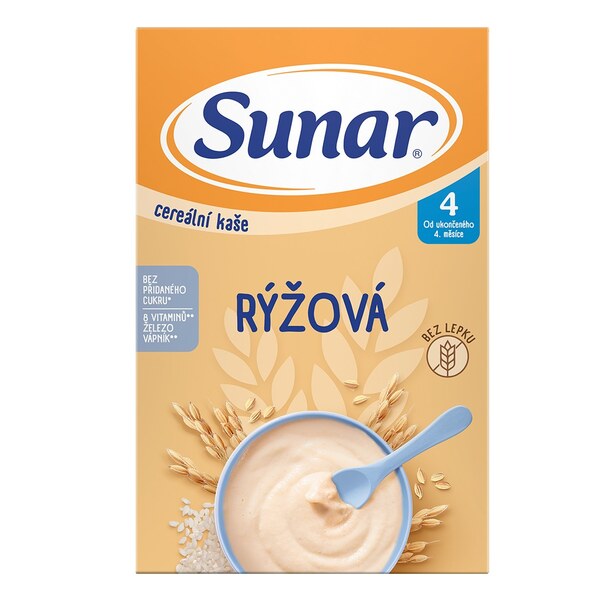 Sunar Cereální kaše rýžová od ukončeného 4.měsíce 210 g