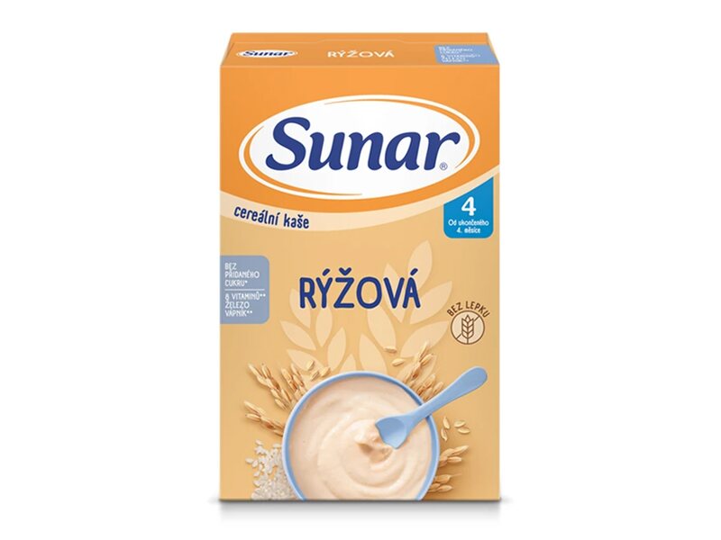Sunar Cereální kaše rýžová od ukončeného 4.měsíce 210 g