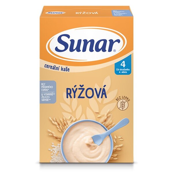 Sunar Cereální kaše rýžová od ukončeného 4.měsíce 210 g