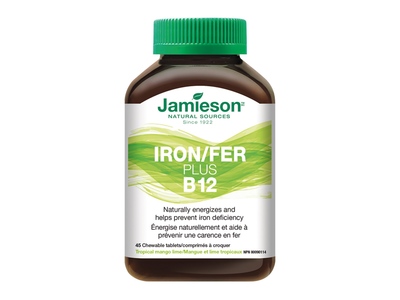 Jamieson Železo Plus B12 45 cucacích tablet