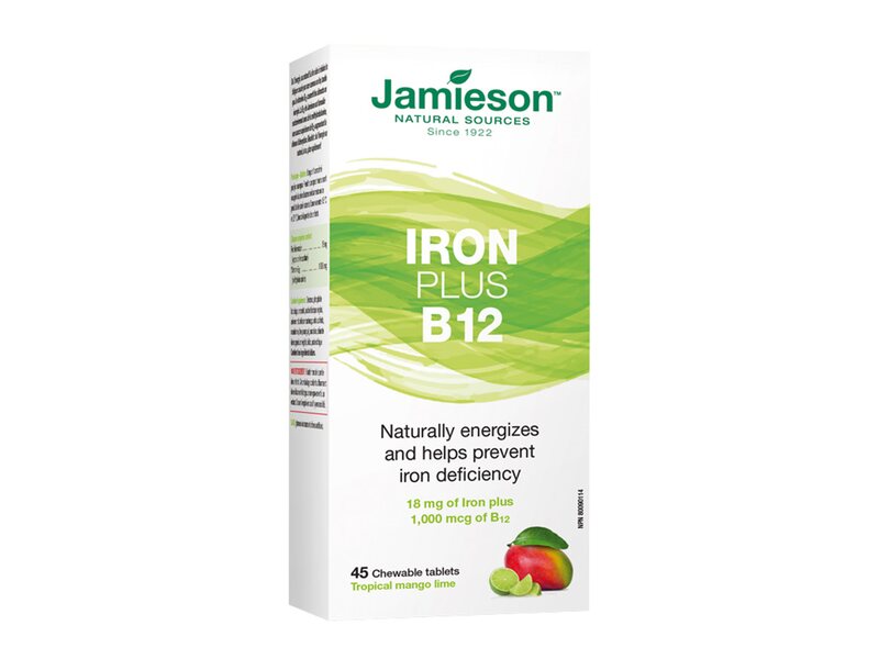 Jamieson Železo Plus B12 45 cucacích tablet Jamieson Železo Plus B12 45 cucacích tablet