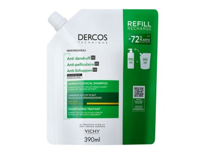 Vichy Dercos Šampon proti lupům na suché vlasy náplň 390 ml