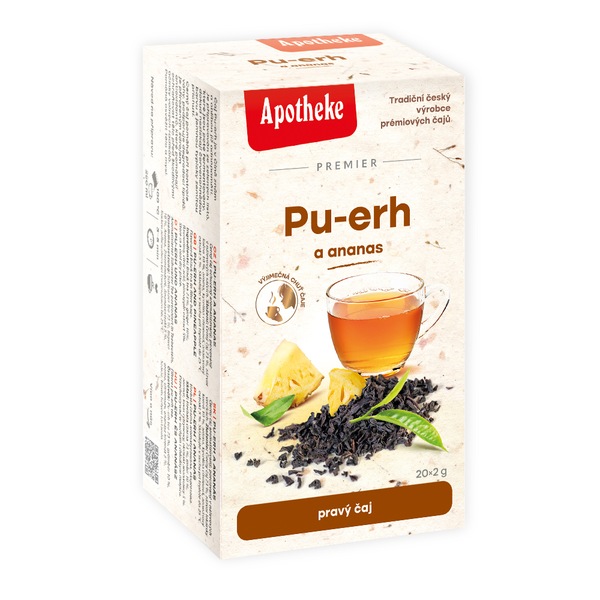 Apotheke Premier Pu-erh ananas čaj nálevové sáčky 20x2 g