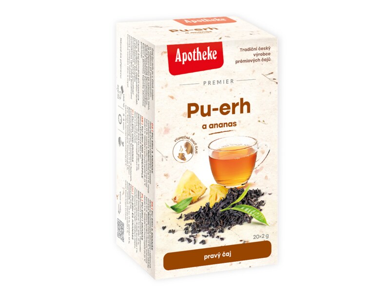Apotheke Premier Pu-erh ananas čaj nálevové sáčky 20x2 g