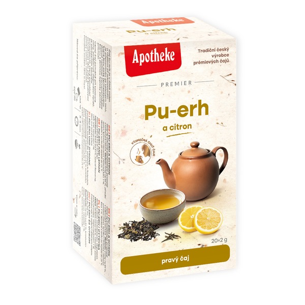 Apotheke Premier Pu-erh citron čaj nálevové sáčky 20x2 g
