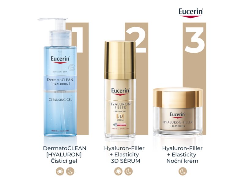 Eucerin Hyaluron-Filler + Elasticity noční krém náplň 50 ml