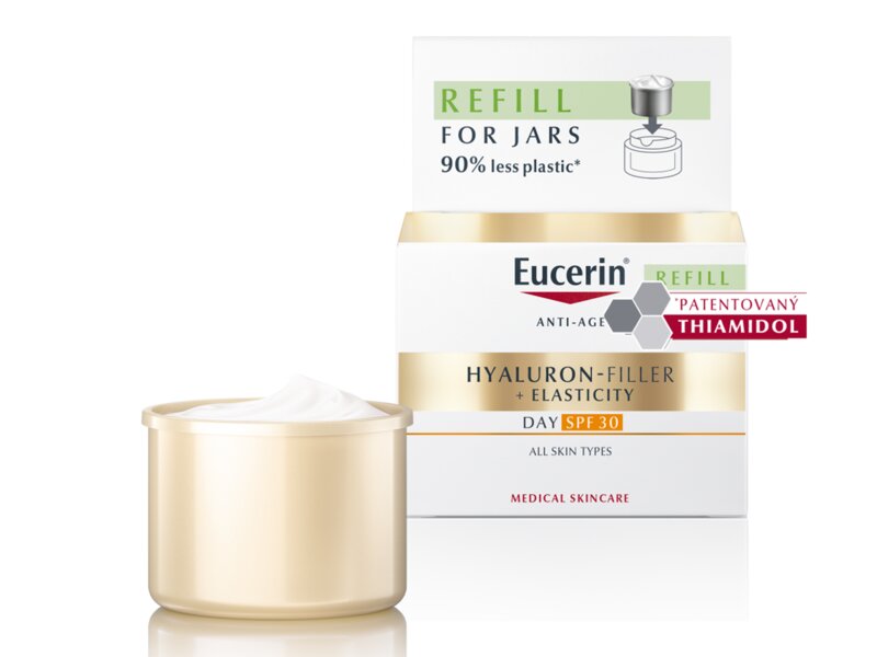 Eucerin Hyaluron-Filler + Elasticity SPF30 denní krém náplň 50 ml Eucerin Hyaluron-Filler + Elasticity SPF30 denní krém náplň 50 ml