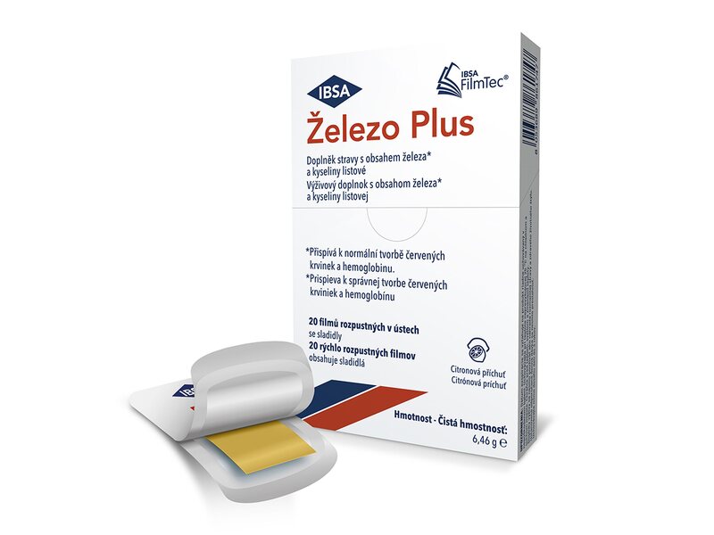 Ibsa Železo Plus 20 filmů rozpustných v ústech