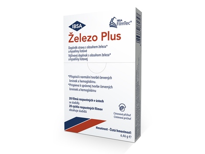 Ibsa Železo Plus 20 filmů rozpustných v ústech