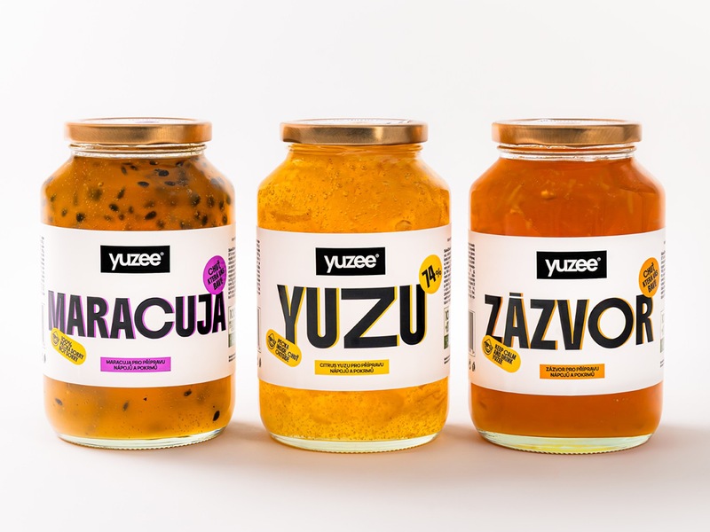 Yuzee Yuzu ovocný koncentrát s kousky yuzu pro přípravu nápojů a pokrmů 1000 g