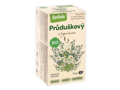 Apotheke BIO Průduškový čaj s tymiánem nálevové sáčky 20 x 1,5 g 