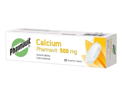 Pharmavit Calcium 500 mg 20 šumivých tablet Pharmavit Calcium 500 mg 20 šumivých tablet
