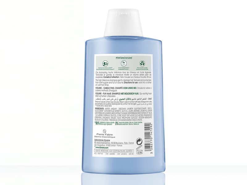 Klorane Šampon na vlasy s BIO lnem pro jemné vlasy 200 ml