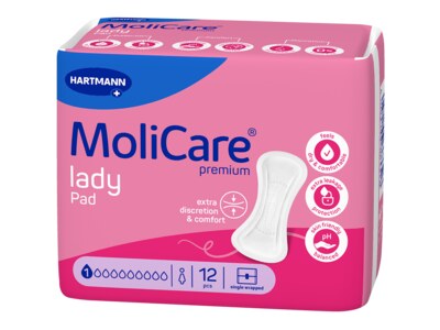MoliCare LadyPad Inkontinenční vložky 1 kapka 12 ks