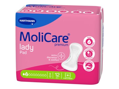 MoliCare LadyPad Inkontinenční vložky 2 kapky 12 ks