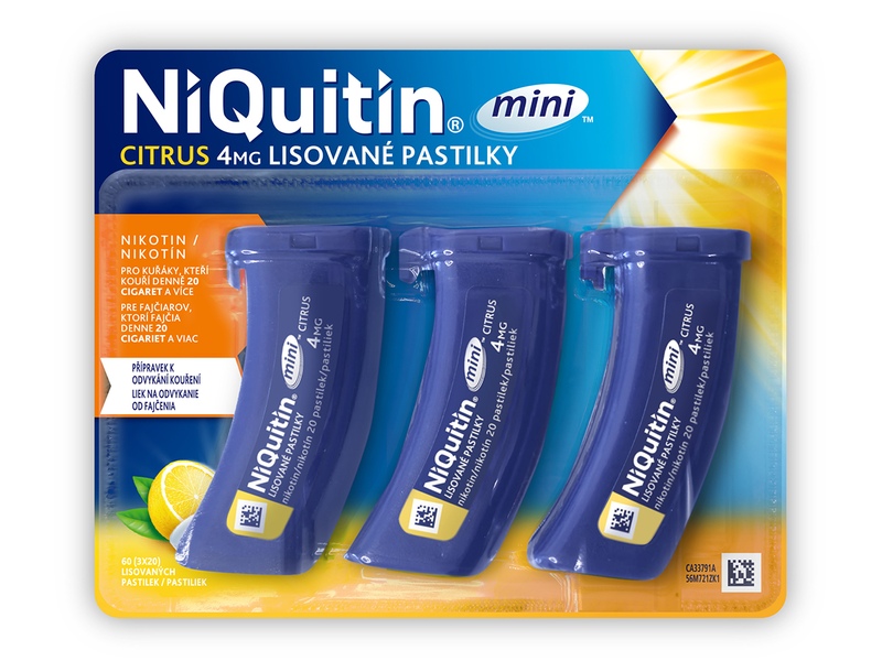 Niquitin Mini Citrus 4 mg 60 pastilek