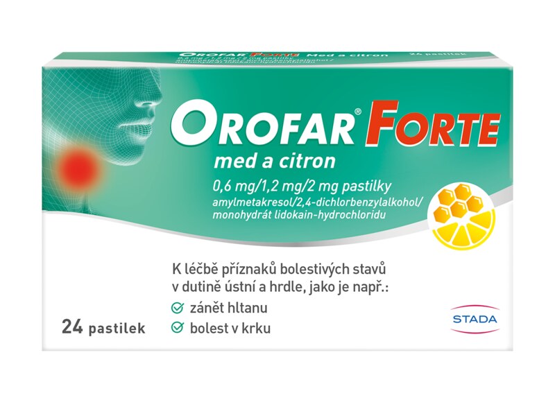 Orofar Forte med a citron 24 pastilek 